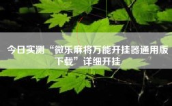 今日实测“微乐麻将万能开挂器通用版下载”详细开挂