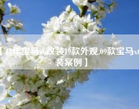 【11年宝马x6改装19款外观,09款宝马x6改装案例】