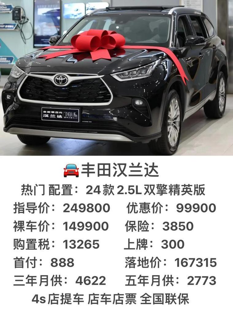 【汉兰达最贵的车多少钱,汉兰达最底什么价】